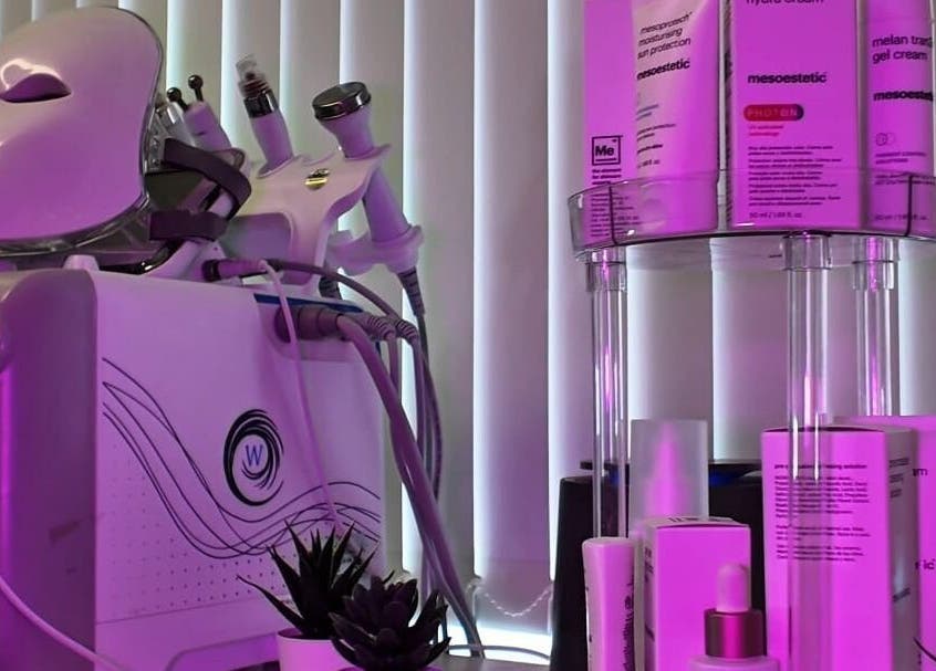 Advanced skincare equipment at Bloom Skin Studio, Burton Upon Trent, England, GB, highlighting beauty science.