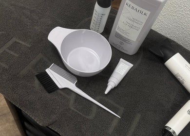 Hair styling tools at Temple by Zyna, Moranbah, Queensland, AU, showcasing premium beauty care.