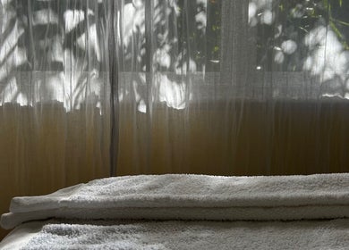 Peaceful massage room with soft lighting at Humm Massage, Sawtell/Coffs Harbour, New South Wales, AU.
