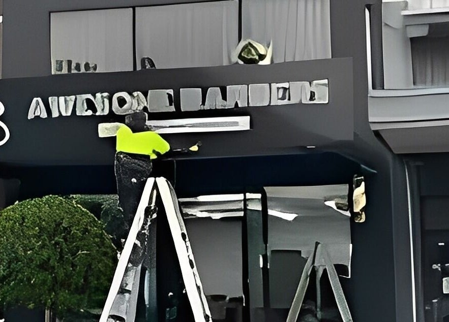 Awesome Barbers facade in Melbourne, Victoria, AU features modern design with sleek signage.