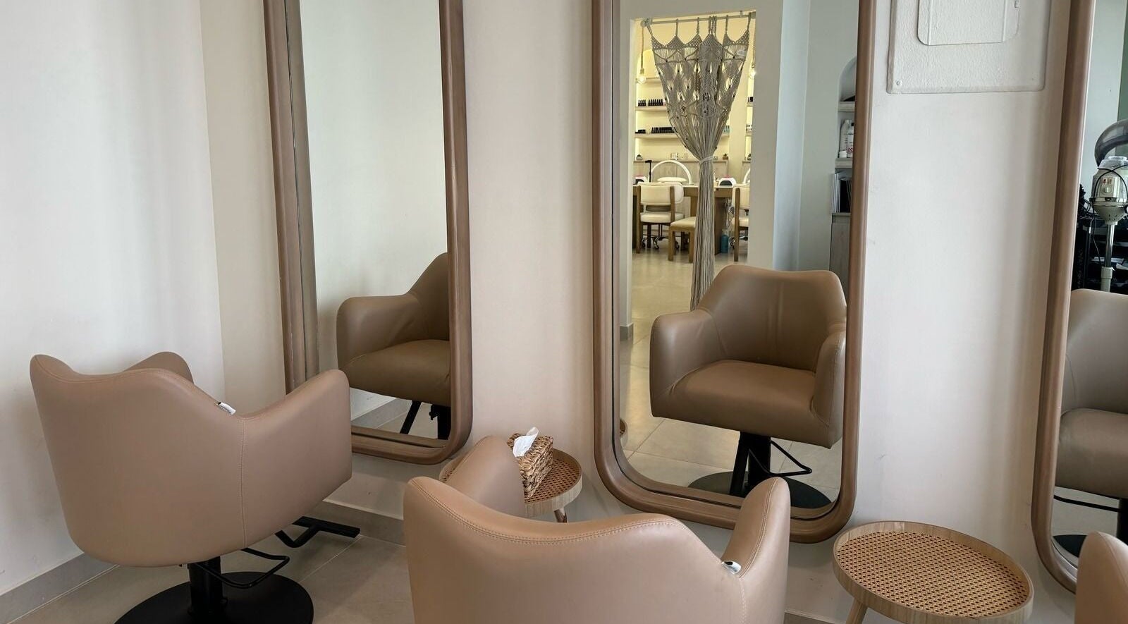 Elegant styling chairs and mirrors at Olva Spa I أولفا سبا in Riyadh, Riyadh Province, SA, offering a serene setting.
