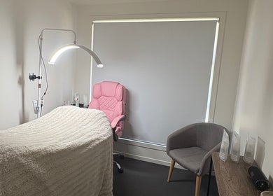 Tranquil beauty treatment room at JH Beauty in Upper Caboolture, Queensland, AU with soft lighting and modern decor.