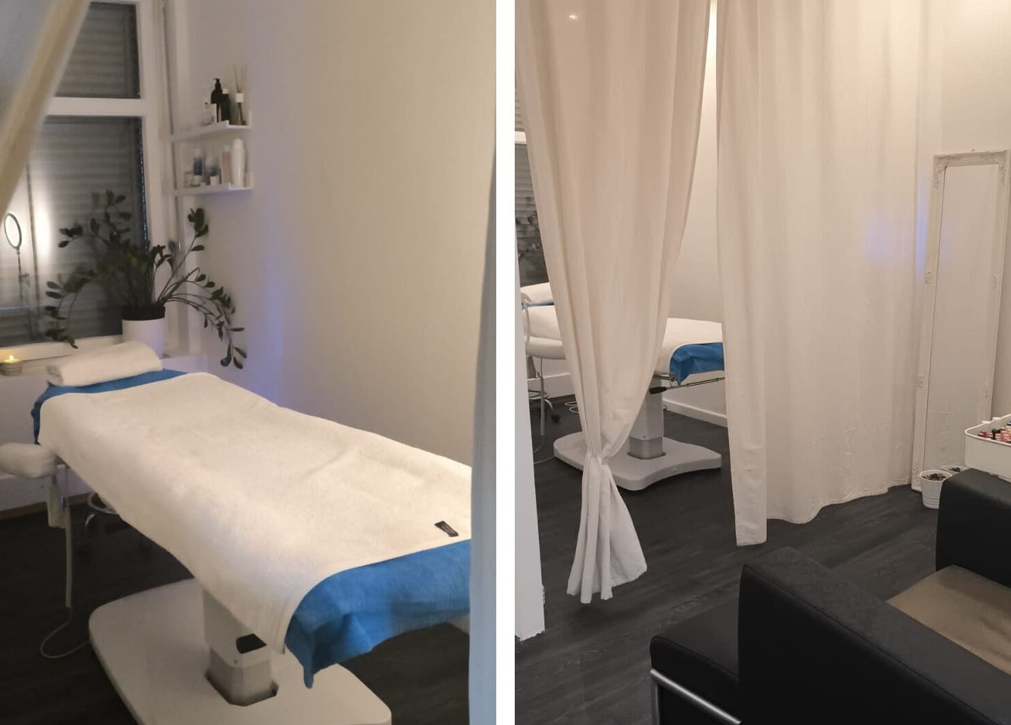 Behandlungsraum bei moncar beauty & nails in Zürich, Zürich, CH, mit Massageliege und entspannender Atmosphäre.