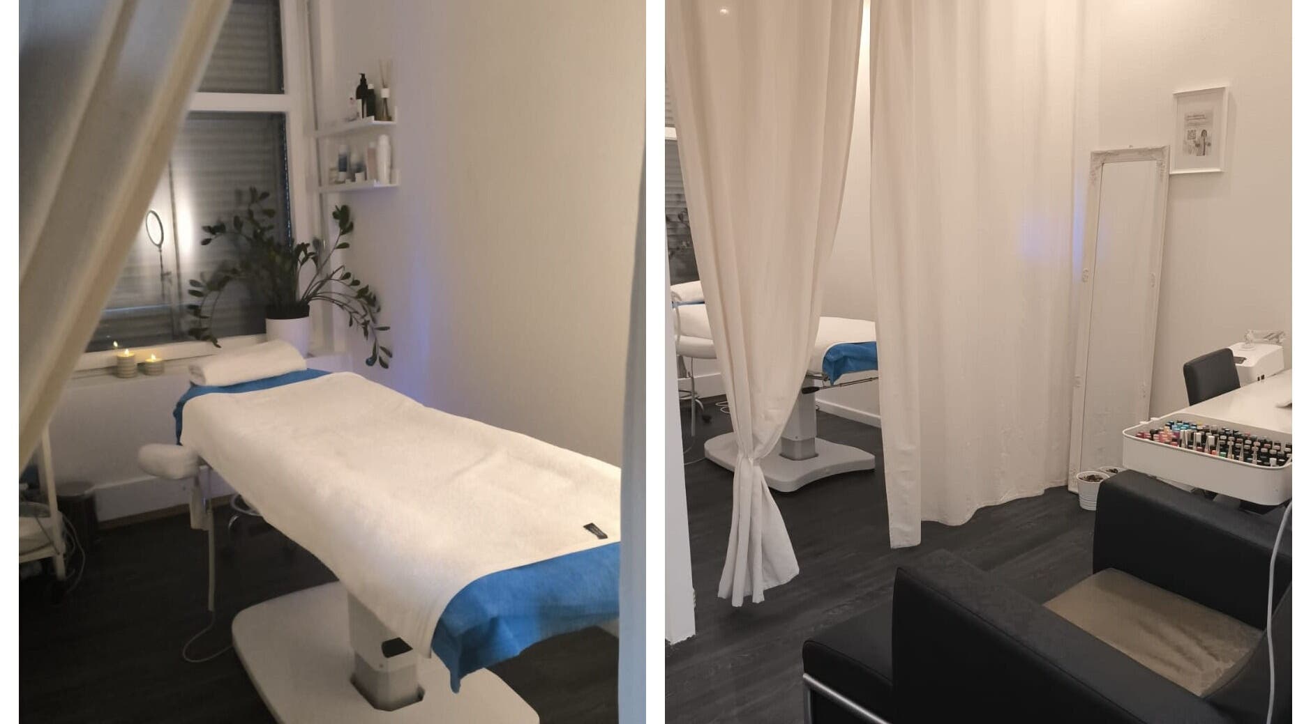 Behandlungsraum bei moncar beauty & nails in Zürich, Zürich, CH, mit Massageliege und entspannender Atmosphäre.