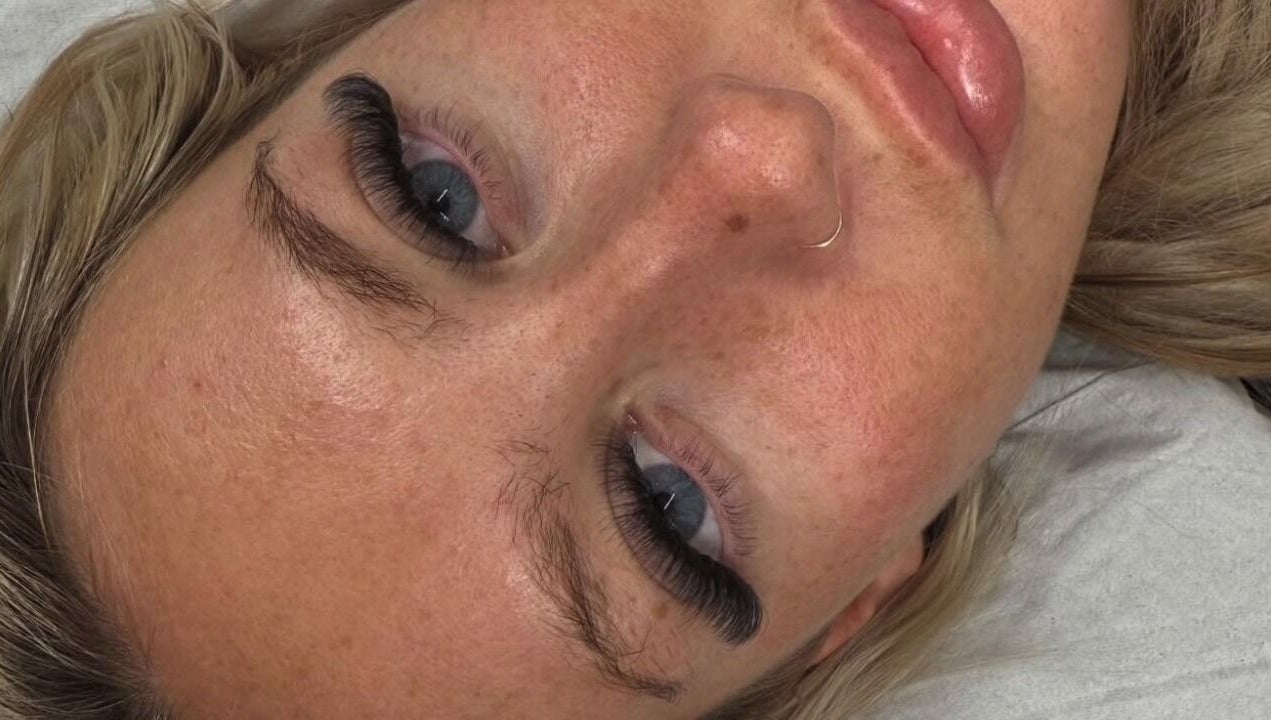 Close-up of eyelash extensions at Elevé Beauty, Kidderminster, England, GB.