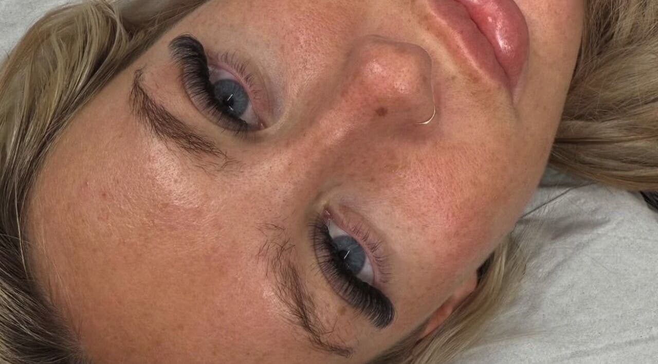 Close-up of eyelash extensions at Elevé Beauty, Kidderminster, England, GB.