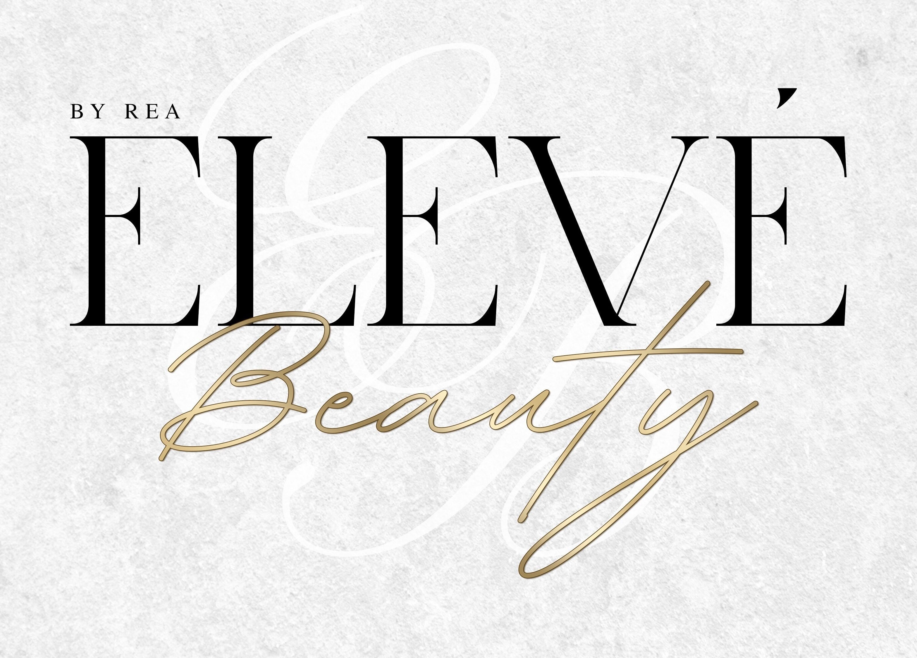 Elegant Elevé Beauty logo on a textured background in Kidderminster, England, GB.