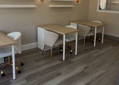 Modern, elegant workspace at Sorelle Beauty House in Lytham St Annes, England, GB featuring stylish decor.