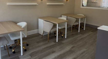 Modern, elegant workspace at Sorelle Beauty House in Lytham St Annes, England, GB featuring stylish decor.