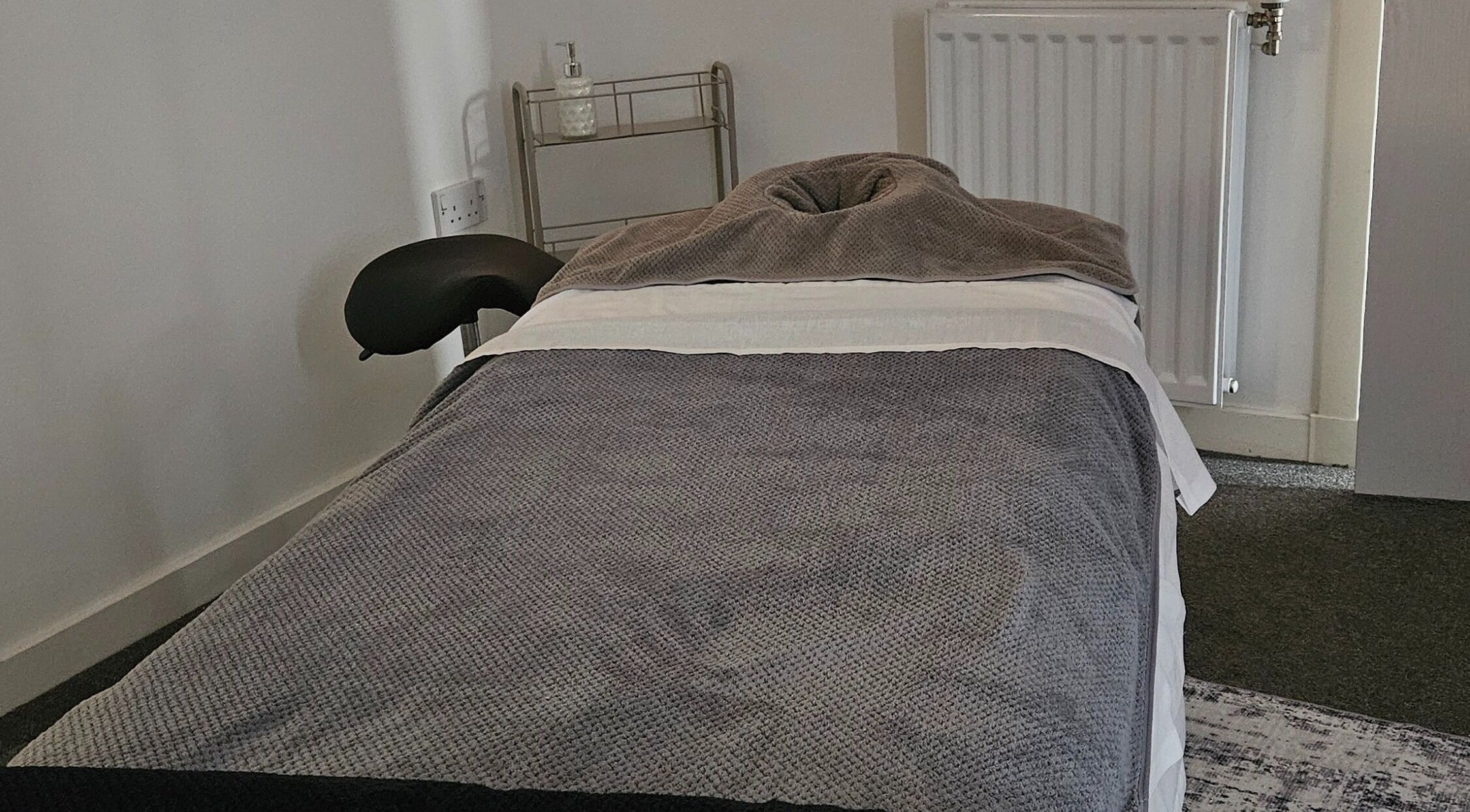 Relaxing massage room at For Her Holistic & Therapeutic Massage, Edinburgh, Scotland, GB.