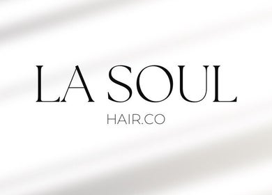 Logo of LaSoul Hair.Co in Dayton, Western Australia, AU. Minimalist black text on a white background.