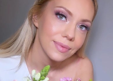 Elegant makeup look from Vanessa's Makeup LTD at Botanica, Datchet, England, GB with subtle floral accents.