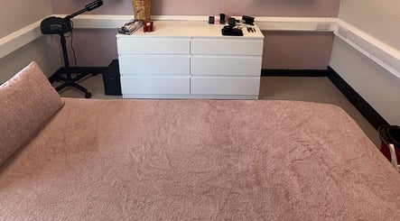 Relaxing therapy room at Joy’s Beauty Therapy in Gainsborough, England, GB, showcasing a cozy treatment area.