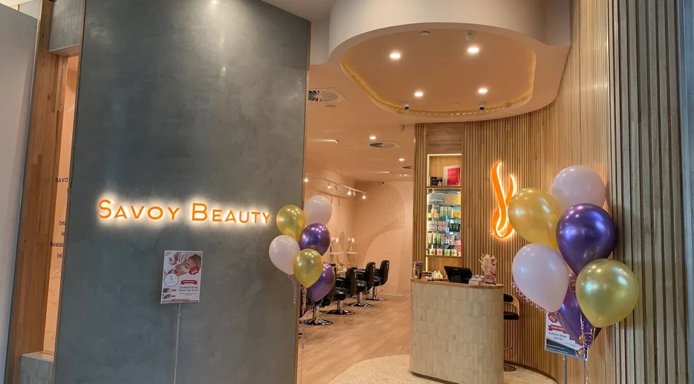 Savoy Beauty - Karrinyup entrance with balloons in Karrinyup, Western Australia, AU showcasing salon interior.