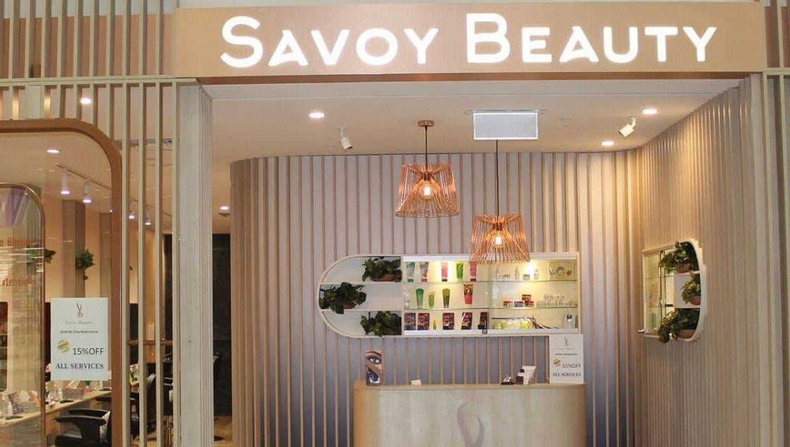 Savoy Beauty - Whitford entrance with welcoming decor in Hillarys, Western Australia, AU.