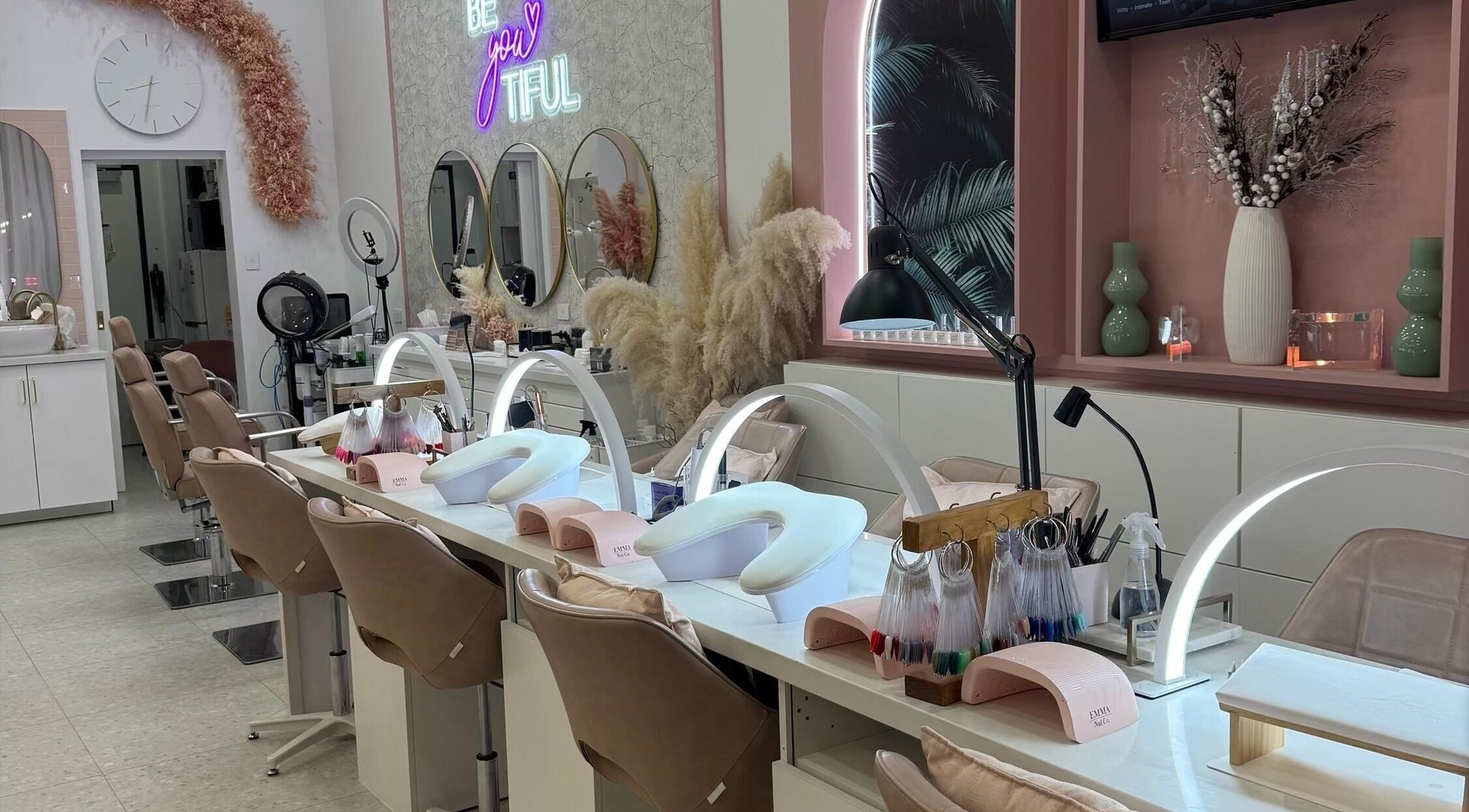 Elegant nail station at Savoy Beauty - Brabham in Brabham, Western Australia, AU with modern design and decor.