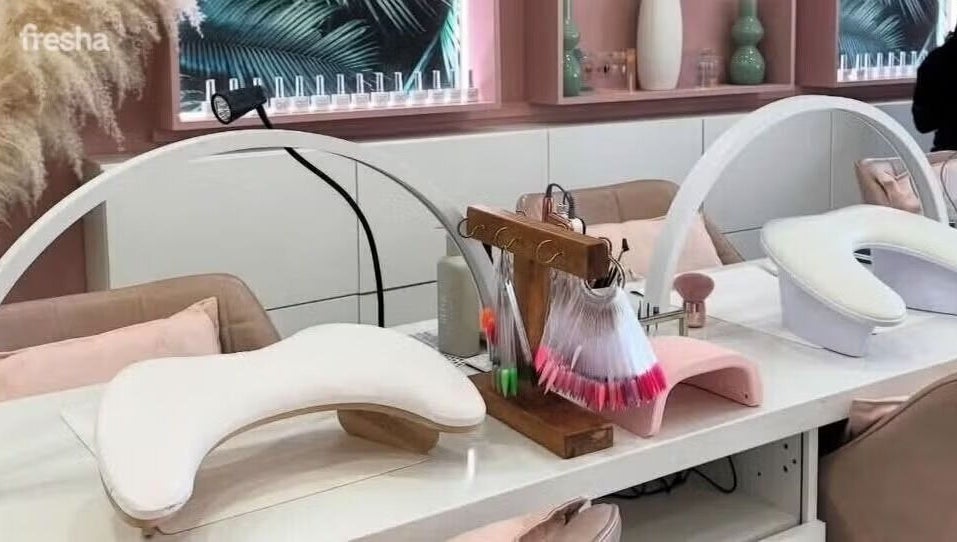 Elegant nail salon setup at Savoy Beauty - Whitford in Hillarys, Western Australia, AU with modern decor.