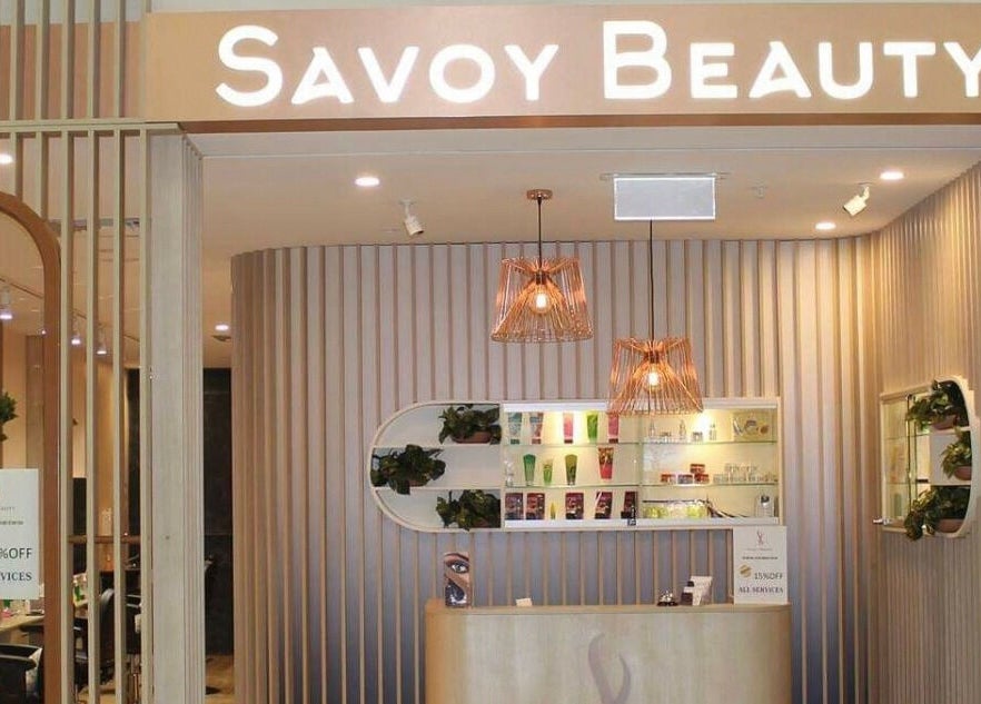 Inviting entrance of Savoy Beauty - Whitford, Hillarys, Western Australia, AU with elegant decor.