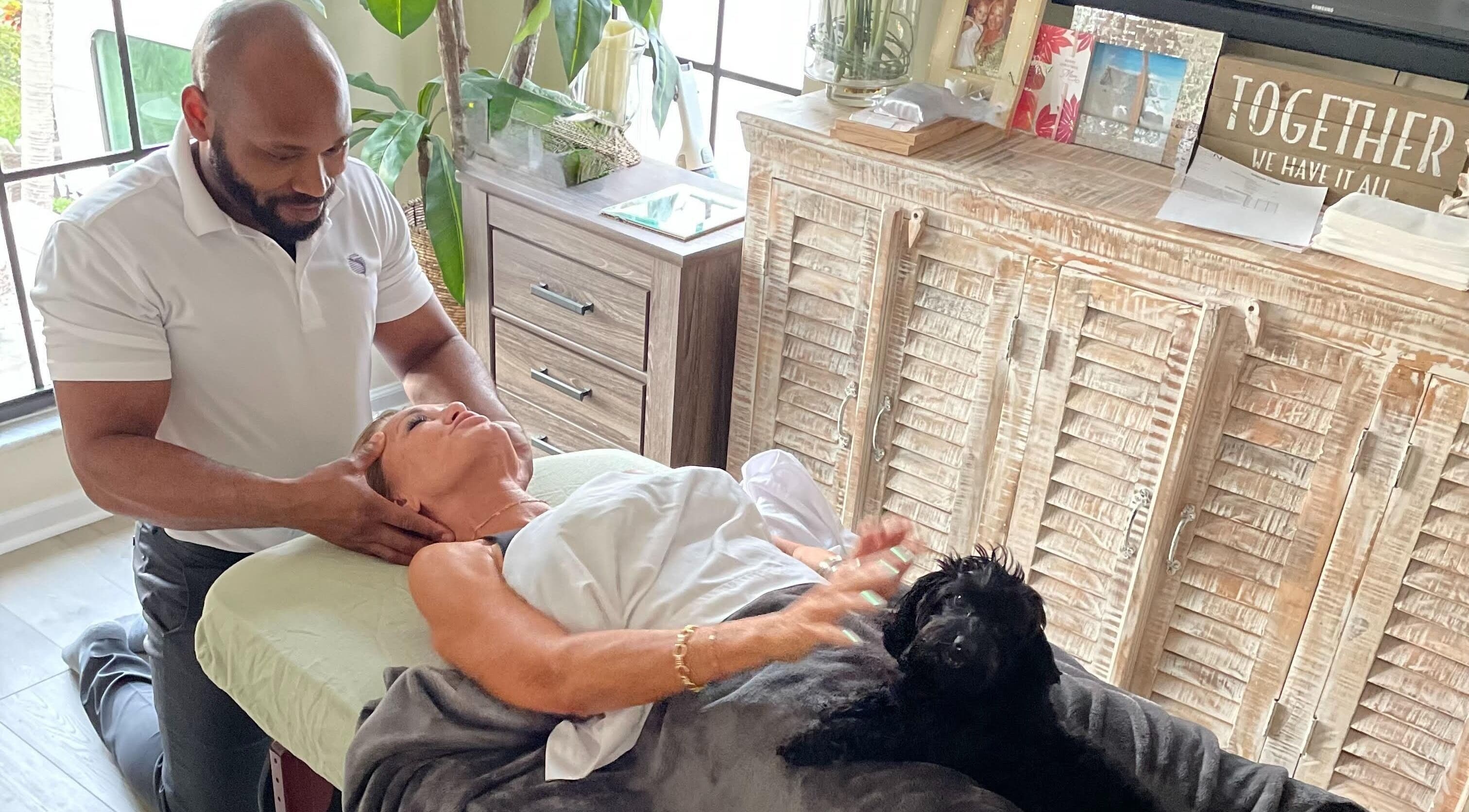 Relaxing therapy session at Unifyed Therapy in Stuart, Florida, US, featuring a tranquil setting with client.