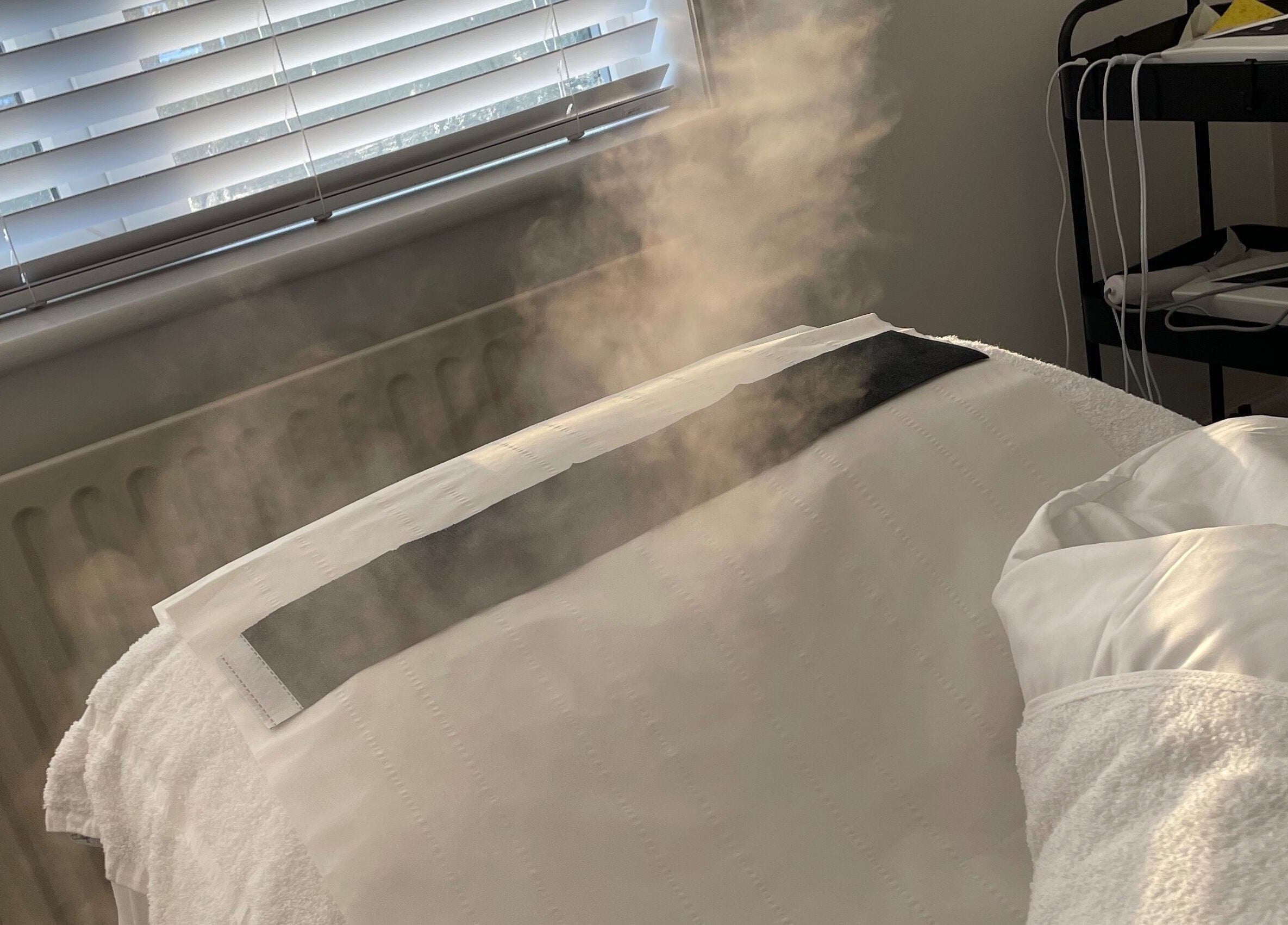 Refreshing steam session setup at Fresh Faced, Grimsby, England, GB for ultimate relaxation.