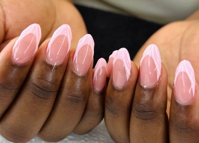 Stylish pink nail design at Gloow Nails, Randburg, Gauteng, ZA. Perfectly crafted and glossy.
