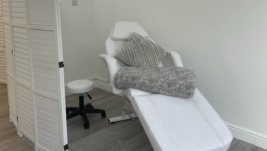 Relaxing treatment chair at Elegance Permanent Makeup, Nottingham, England, GB, highlighting comfort and style.