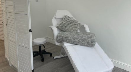 Relaxing treatment chair at Elegance Permanent Makeup, Nottingham, England, GB, highlighting comfort and style.