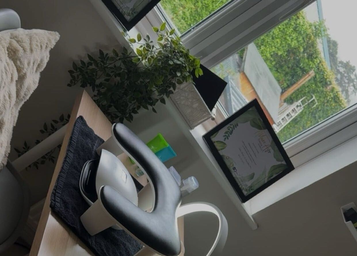 Serene spa treatment room at Mindful Beauty, Lochmaben, Scotland, GB with relaxing decor and cozy ambiance.