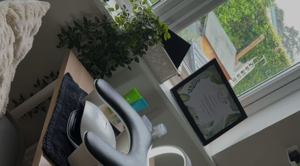 Serene spa treatment room at Mindful Beauty, Lochmaben, Scotland, GB with relaxing decor and cozy ambiance.