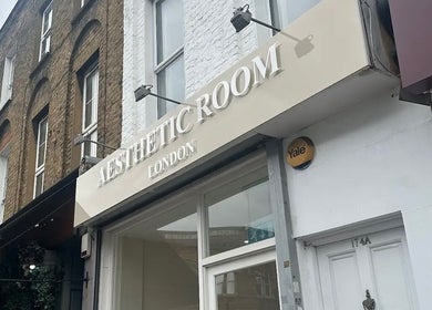 Exterior view of Face Couture, an aesthetic venue in London, England, GB, with prominent signage.