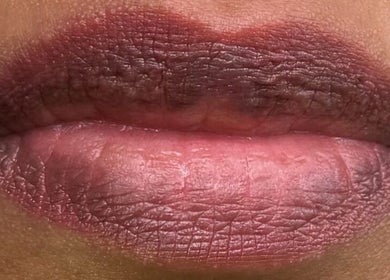 Close-up of softly colored lips showcasing beauty at MYAB London in Stanmore, England, GB.