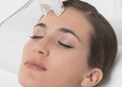 Facial treatment at The Contour Method, Melbourne, Victoria, AU, featuring advanced skincare technology.