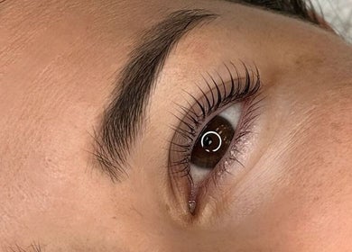 Close-up of enhanced lashes at CL Beauty & Wellness in Lossiemouth, Scotland, GB.