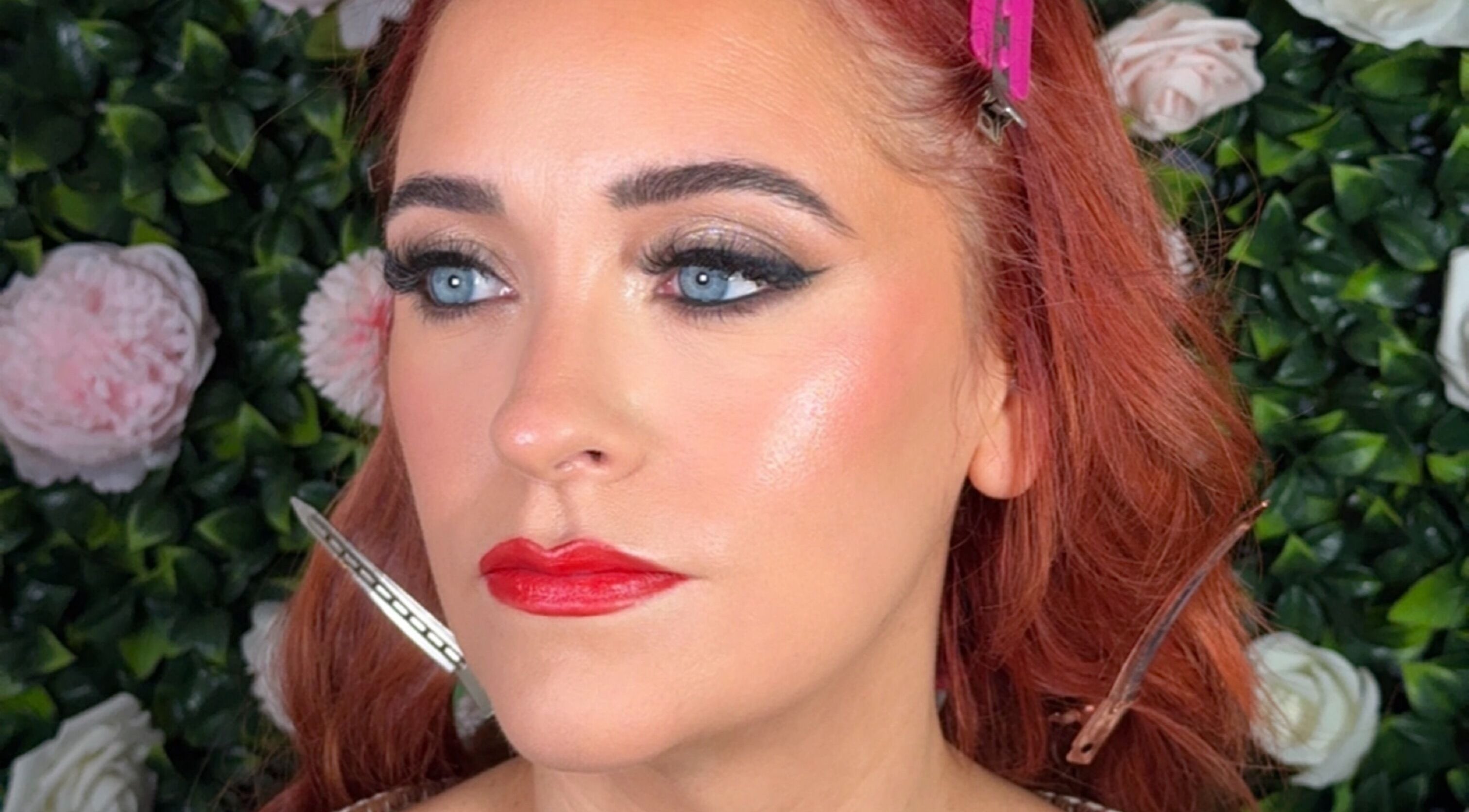 Elegant makeup look at Eternal Beauty By Bee, Port Sunlight, England, GB capturing radiant complexion and bold lips.