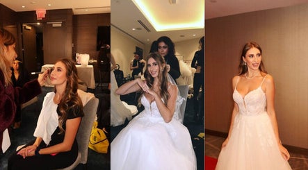 Bridal makeover at English Bay Salon in Vancouver, British Columbia, CA. Elegant and radiant style displayed.