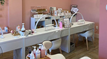 Stylish nail station at Emily House Nail on Avenue Rd, North York, Ontario, CA with modern decor.