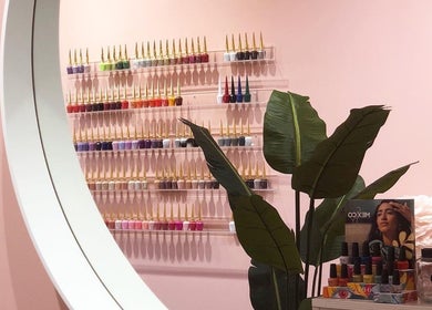 Vibrant nail polishes at Emily House Nail on Dundas St, Toronto, Ontario, CA.
