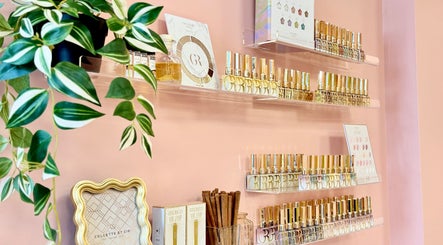 Chic nail product display at Emily House Nail on Avenue rd, North York, Ontario, CA.