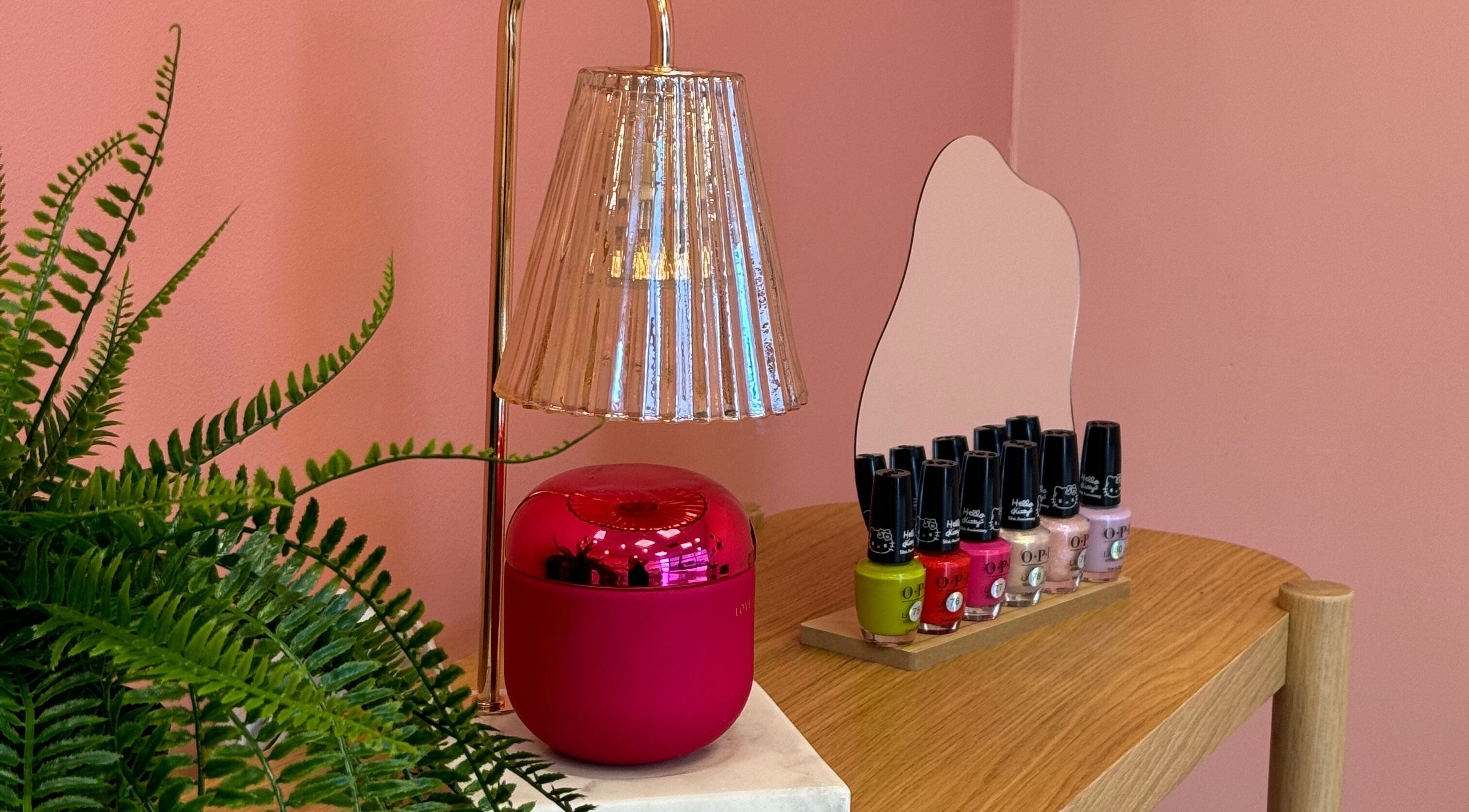 Emily House Nail on Avenue in North York, Ontario, CA features a stylish nail polish display with modern decor.
