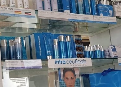 Intraceuticals products on display at Touch of Grace Beauty, Morningside, Queensland, AU.