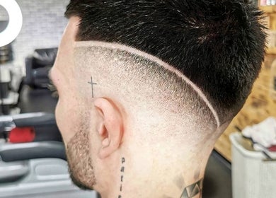 Detailed view of a trendy fade cut at Xtreme Barber Brothers, Ypsonas, Lemesos, CY.