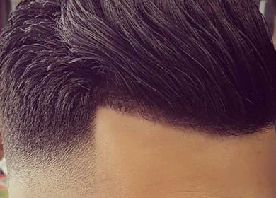 Close-up of a sharp fade hairstyle crafted at Xtreme Barber Brothers, Ypsonas, Lemesos, CY.