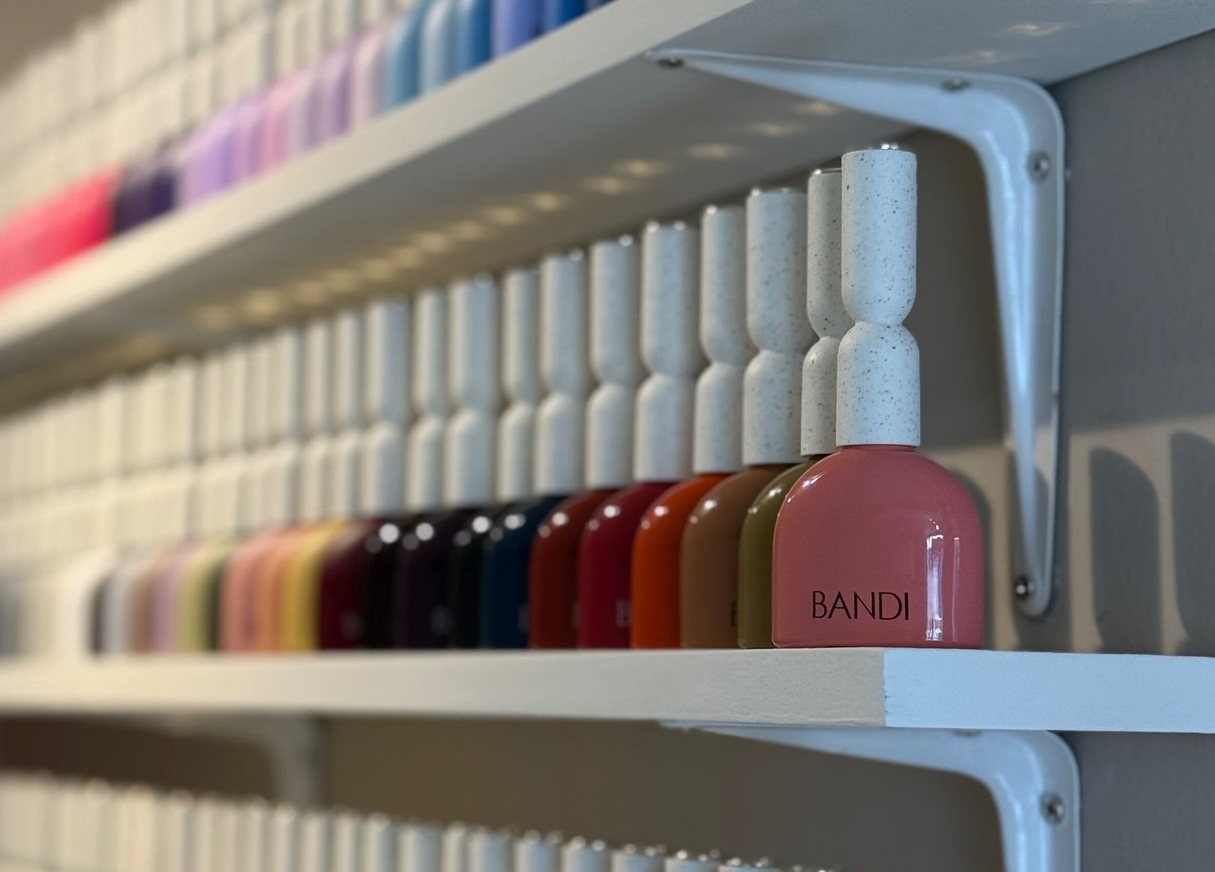 Ne-I-Ru nail polish display with vibrant colors in กรุงเทพมหานคร, กรุงเทพมหานคร, TH.