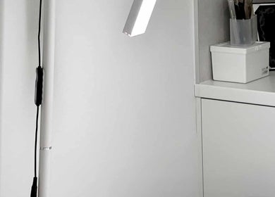 Sleek workspace at Jasmine_lashsyd, West Ryde, New South Wales, AU, showcasing minimalist design and beauty tools.