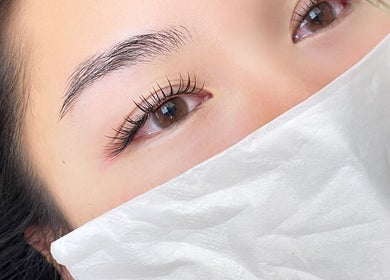 Close-up of elegant lash extension at Jasmine_lashsyd in West Ryde, New South Wales, AU.