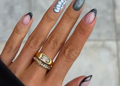 Elegant artistic nails at Nasa Nails in Craigavon, Northern Ireland, GB, showcasing diverse designs.