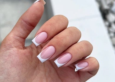 Stylish French manicure from Nasa Nails in Craigavon, Northern Ireland, GB.