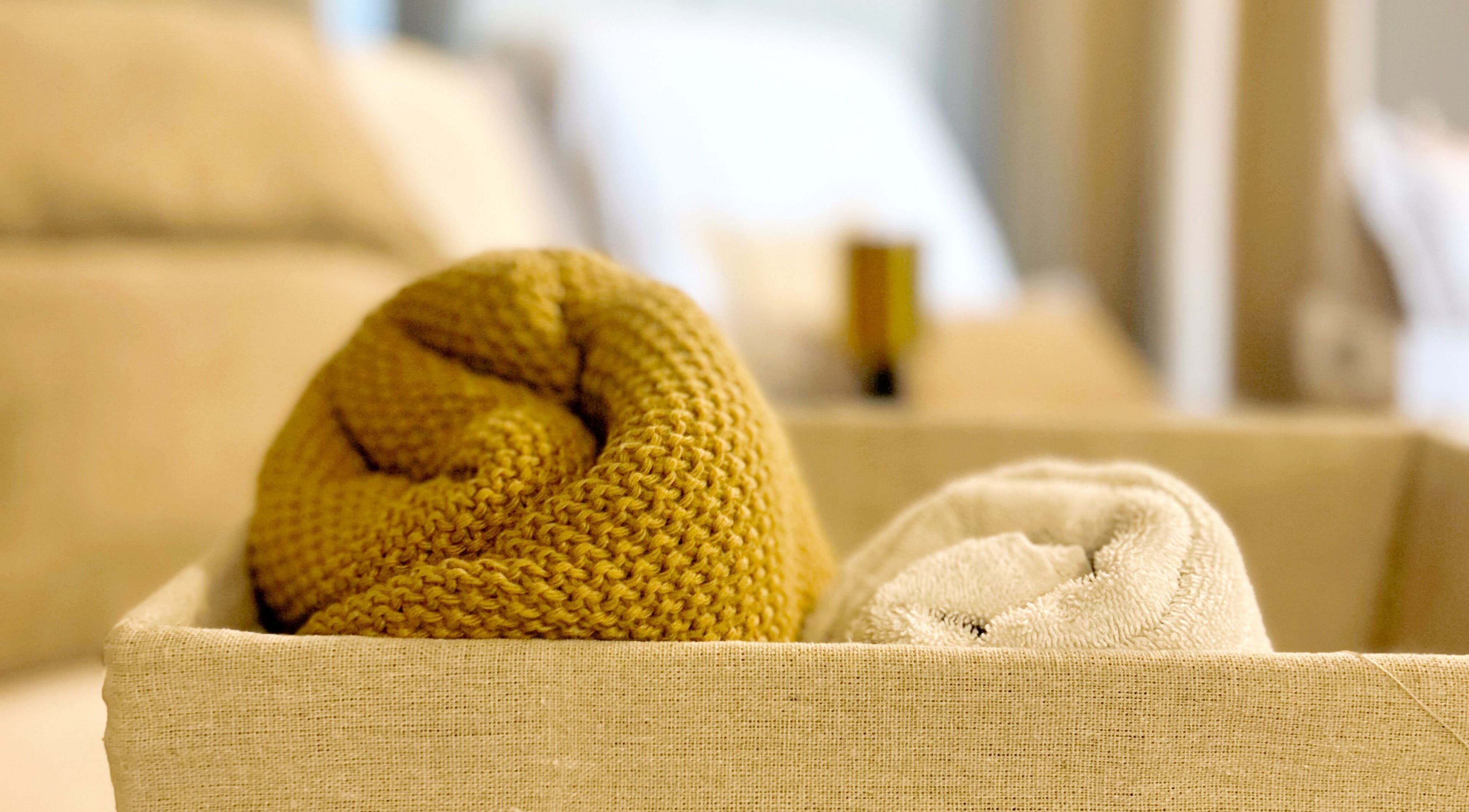 Warm towels in a box at Opulence Serenity | Wellness Spa, Massage & Reflexology | Subiaco, Western Australia, AU.