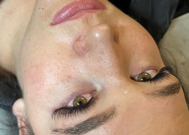 Close-up of eyelash extensions at Wispy Mink Lash Studio, Pretoria, Gauteng, ZA.