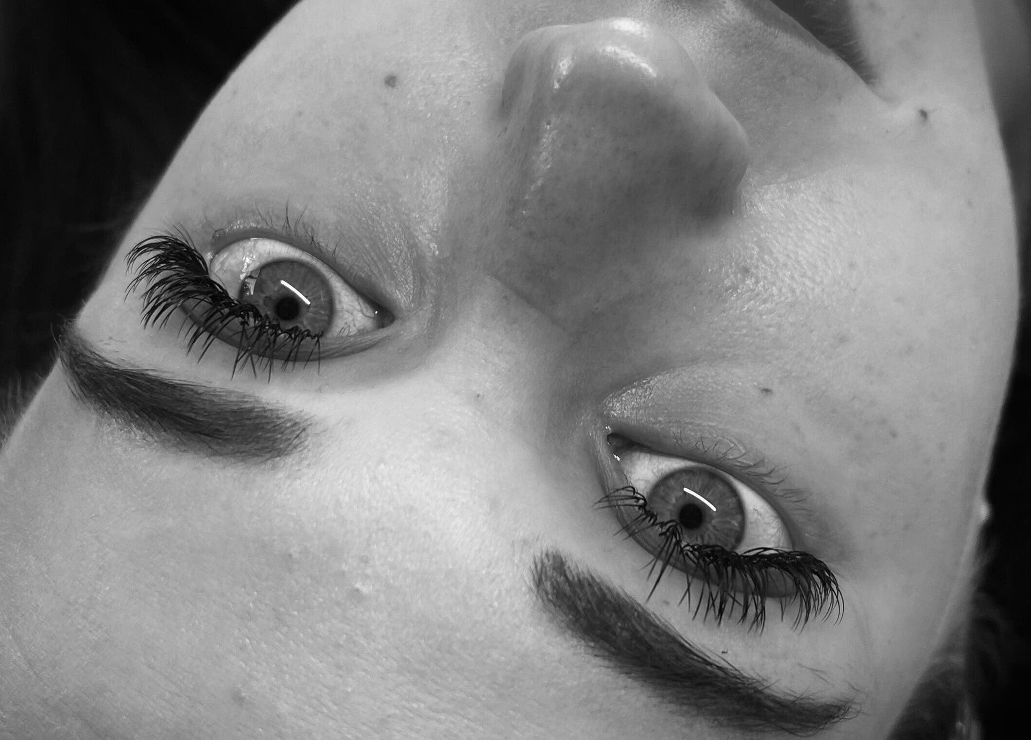 Close-up of beautifully curled lashes at Wispy Mink Lash Studio, Pretoria, Gauteng, ZA.